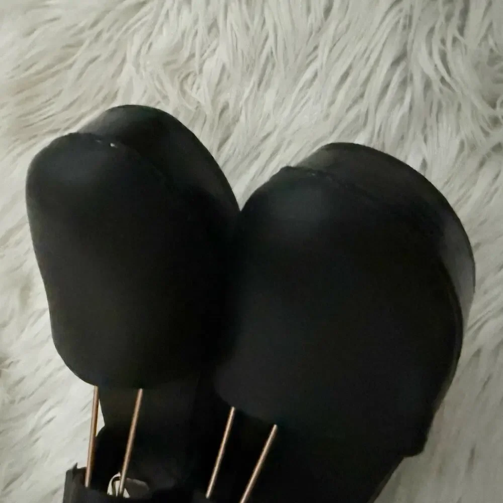 NO. 6 | Solid Black Platform Jane Clog Mary Jane Clogs Heels |‎ Size 39